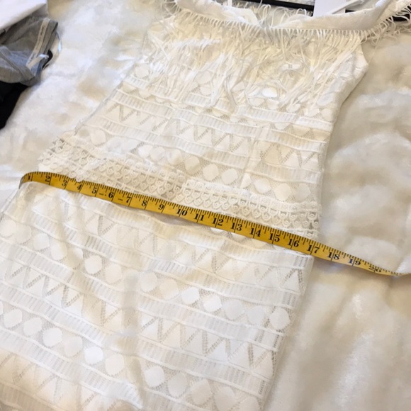 C by cubic off shoulder lace fringe dress size 8 - Picture 10 of 15